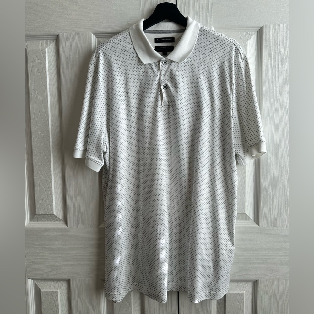 Banana Republic White Polo Shirt Classic Cotton Style